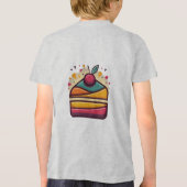 Bella + Canvas Jeugd Tri-Blend Taart Ontwerp Tri-Blend Shirt (Achterkant)