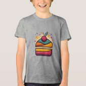 Bella + Canvas Jeugdtaart Ontwerp Tri-Blend Shirt (Voorkant)