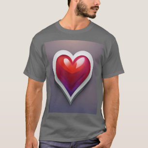 Bella+Canvas T-shirt met korte mouwen en Heart Log