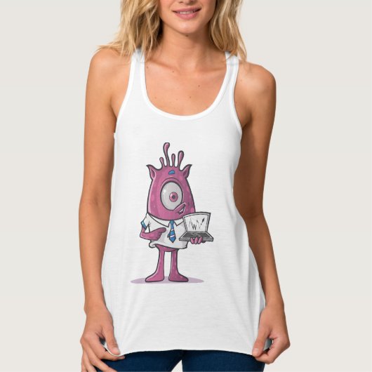 Bella+Canvas Tanktop met racerback (Voorkant)
