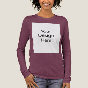 Bella+Canvas Tri-blend lange mouw shirt Maroon