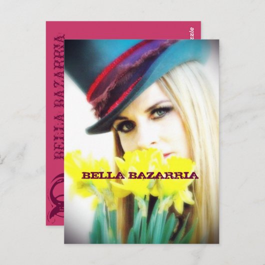 BELLA - Carte postale Fleurs (Devant / Derrière)