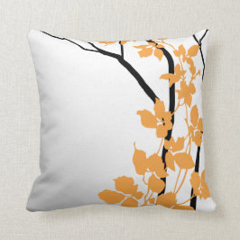 Bella Cherry Blossom | tangerine oranje wit Kussen