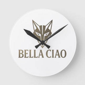 Bella Ciao Vos Wandklok – Krachtig Minimalistisch Ronde Klok