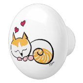 Bella de Cat Ceramic Knob Keramische Knop (Rechts)