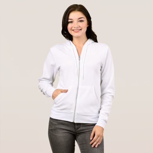 Sweat à capuche Bella+Canvas avec fermeture pour femmes, Blanc