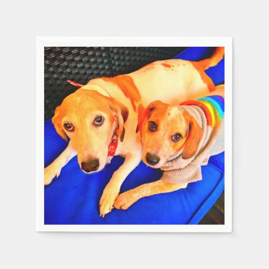 Bella en Luna servetten door Tamara Diaz Art (Voorkant)