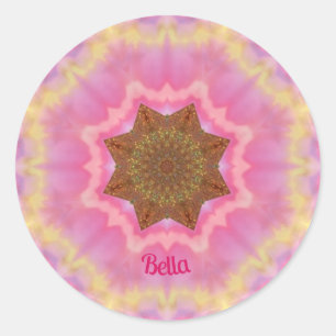 BELLA ~ In Roze sticker gepersonaliseerd