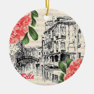 Bella Italy Peony Keramisch Ornament