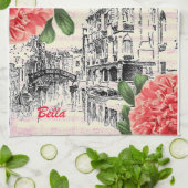 Bella Italy Peony Theedoek (Gevouwen)