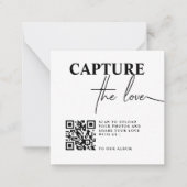 BELLA Modern Deel de Liefde QR Code Tafel Kaarten Notitiekaartje (Voorkant)