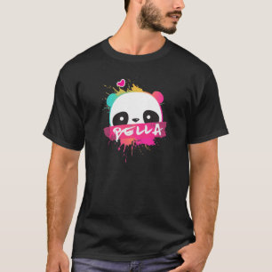 BELLA - Mooie meisjesnaam met Schattige Panda T-shirt
