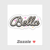 Bella naam schattig ontwerp sticker (Vel)