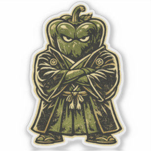 Bella Pepers Bodyguard — Grappige Groente Formeel Sticker