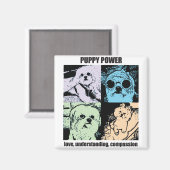 Bella Puppy Power Magnet Magneet (Voorkant / Achterkant)