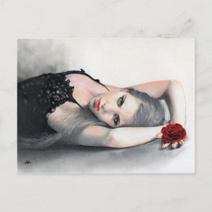 Bella Rosa Beauté rose rouge Carte postale