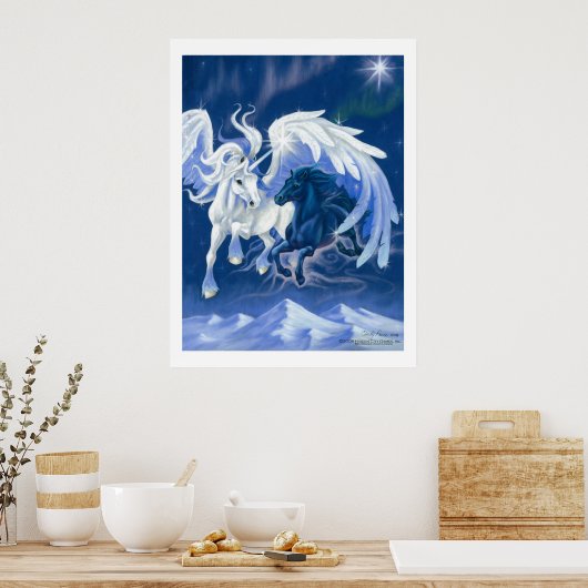 Bella Sara Iceking en Nyx - afdruk Poster (Keuken)