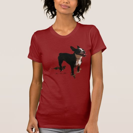 Bella the Boston Terrier - T-Shirt (Voorkant)