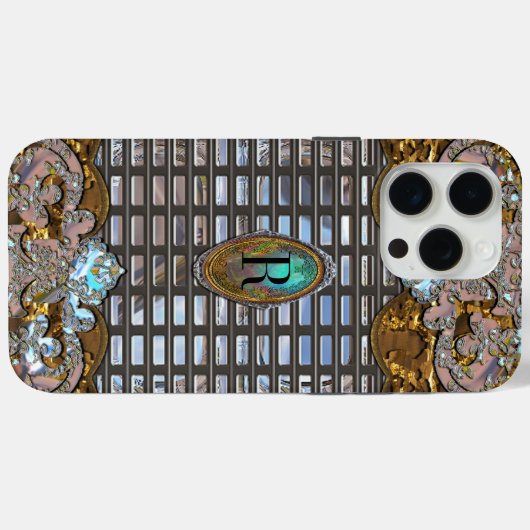 Bella Verre French Girly VII Monogram Case-Mate iPhone Case (Achterkant (horizontaal))