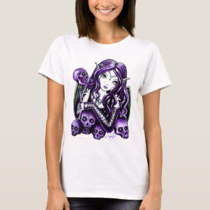 "Belladonna" Gothic Paars Skull Faerie Tanktop