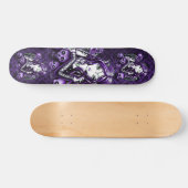 "Belladonna" Gothic Paars Skull Fairy Skateboard (Horizontaal)