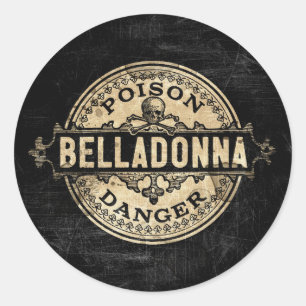 Belladonna Vintage Style Poison Étiquette