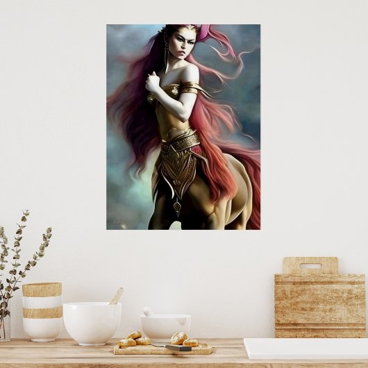 Belladria - AI Fantasy Digitale Kunst Print Centau (Keuken)