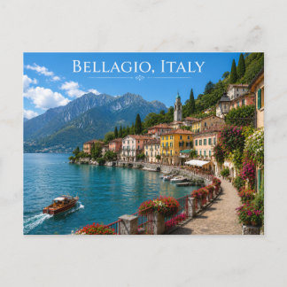 Bellagio Italië Meer van Como Schilderachtig Briefkaart