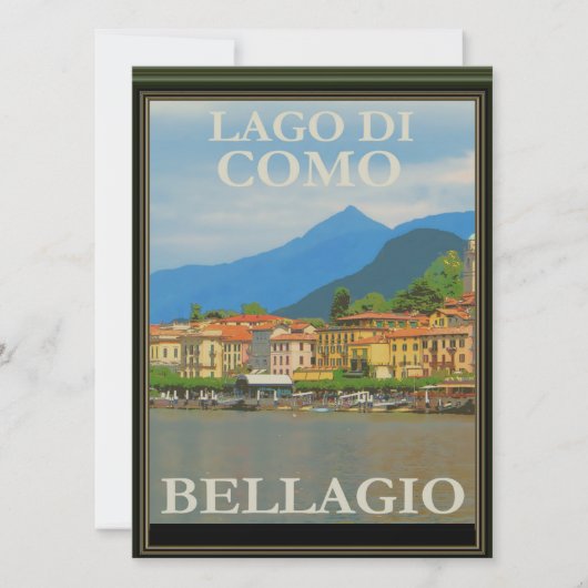 Bellagio Italië Poster Kaart (Voorkant)
