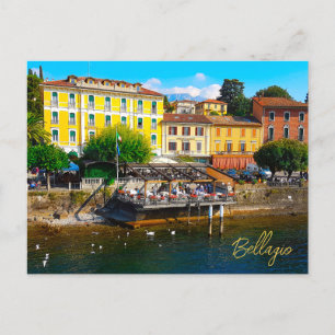 Bellagio LombardMeer Como Italië Waterfront Briefkaart