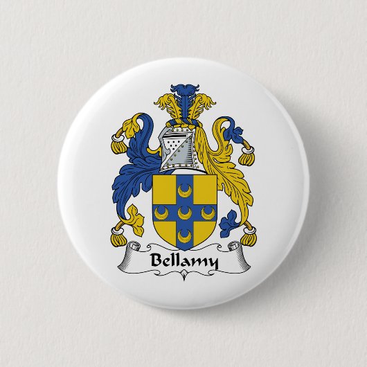 Bellamy Family Crest Ronde Button 5,7 Cm (Voorkant)