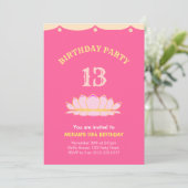 Belle 13ème anniversaire de fête Invitation (Debout devant)