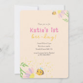 Belle 1ère invitation pastel beeday (Devant)