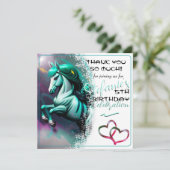 Belle 3D Spirit Pony24 Carte de remerciements d'an (Debout devant)