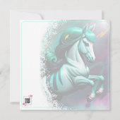 Belle 3D Spirit Pony24 Carte de remerciements d'an (Dos)