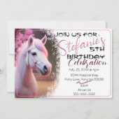 Belle 3D Spirit Pony 12 Anniversaire Invitation (Devant)