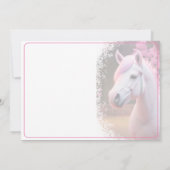 Belle 3D Spirit Pony 12 Anniversaire Invitation (Dos)
