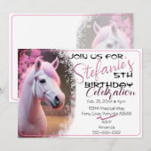 Belle 3D Spirit Pony 12 Anniversaire Invitation (Devant / Derrière)