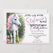 Belle 3D Spirit Pony 17 Anniversaire Invitation (Devant)