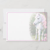 Belle 3D Spirit Pony 17 Anniversaire Invitation (Dos)