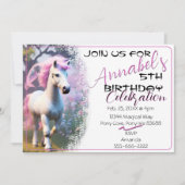 Belle 3D Spirit Pony 20 Invitation anniversaire (Devant)