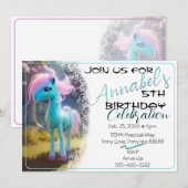 Belle 3D Spirit Pony 21 Invitation Anniversaire (Devant / Derrière)