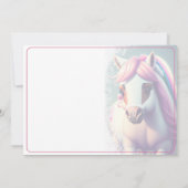 Belle 3D Spirit Pony 2 Anniversaire Invitation (Dos)