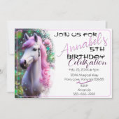 Belle 3D Spirit Pony 31 Invitation Anniversaire (Devant)