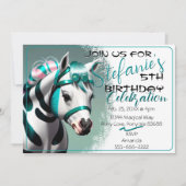 Belle 3D Spirit Pony 7 Invitation Anniversaire (Devant)