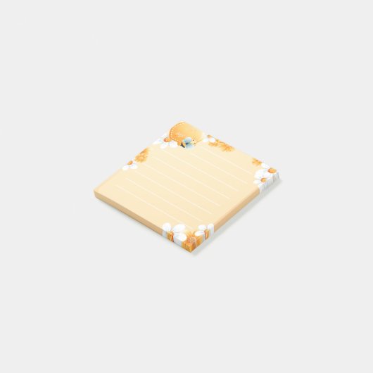 Belle abeille 3"x3" notes post-it (Incliné)