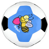 Belle abeille drôle avec dessin animé du coeur (Tourné)