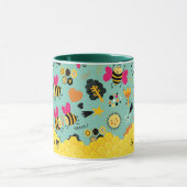 Belle abeilles nid d'abeille Coffee Mug (Centre)