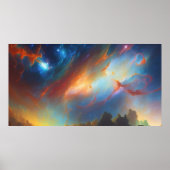 Belle Abstraite Space Night Sky stars 4 Poster (Devant)