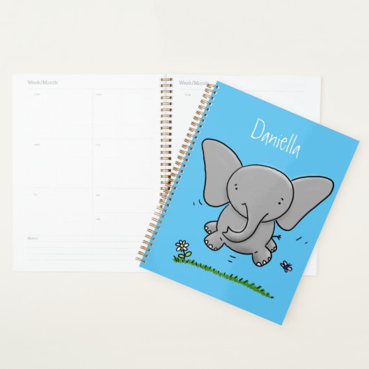 Belle adorable dessin d'éléphant bébé (Devant avec enveloppe)